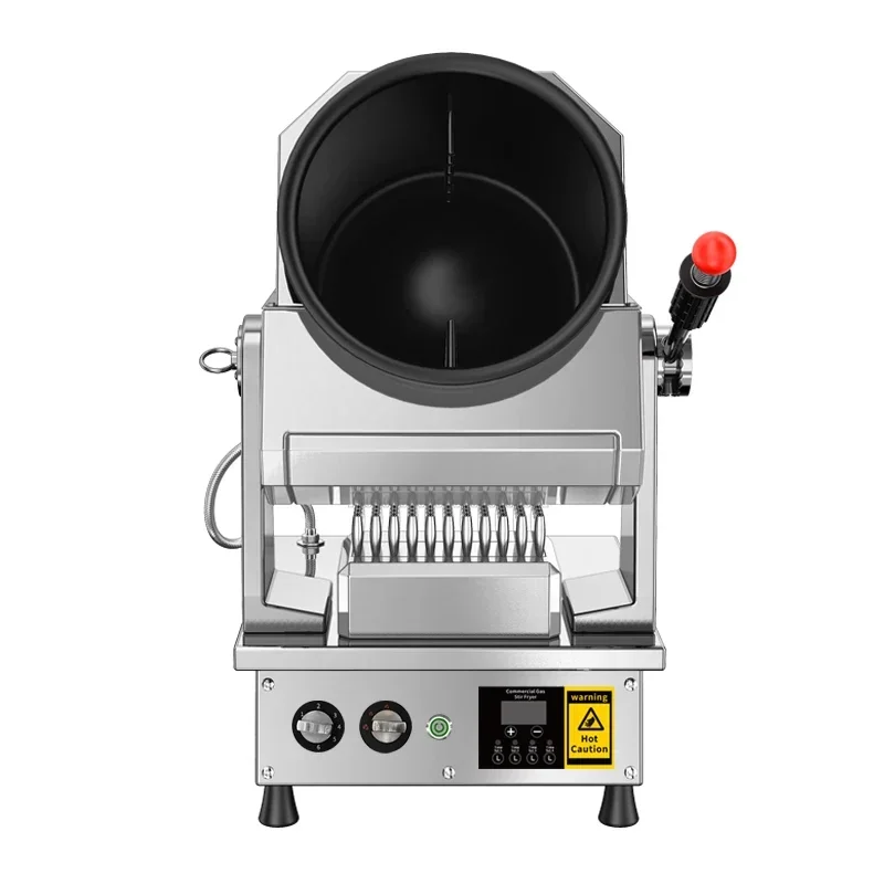 Macchina da cucina automatica wok a gas robot intelligente antiaderente riso fritto ristorante commerciale salta fritta fabbrica di tamburi rotanti