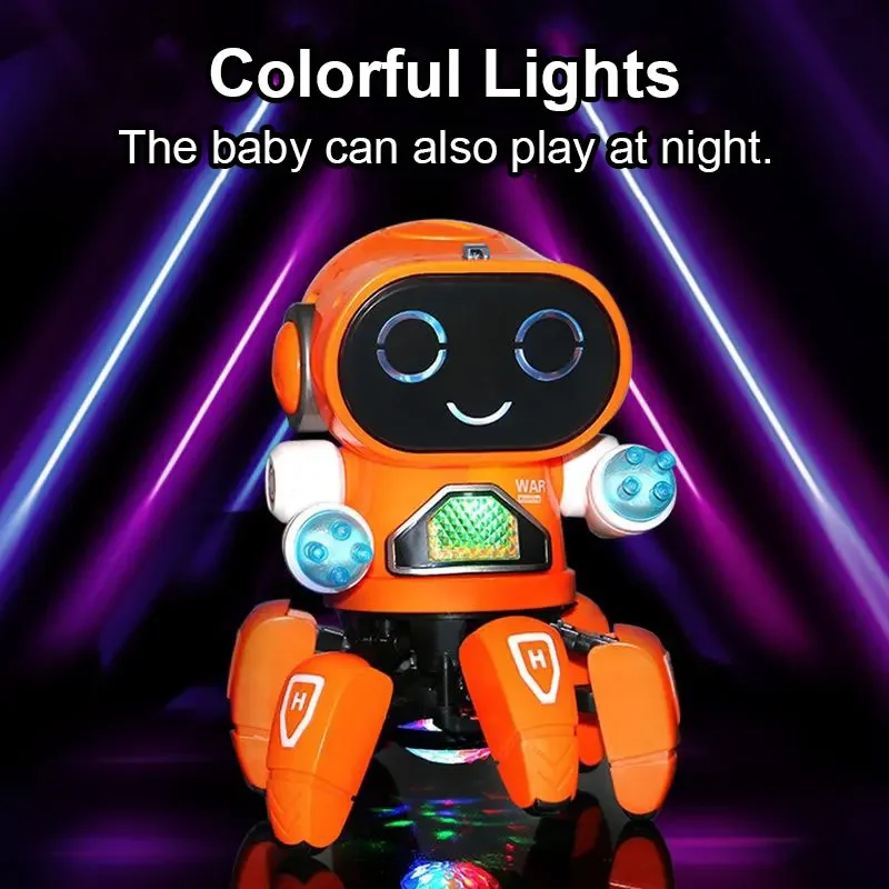 Robot Dance Toys Kids Music LED 6 Claws Octopus