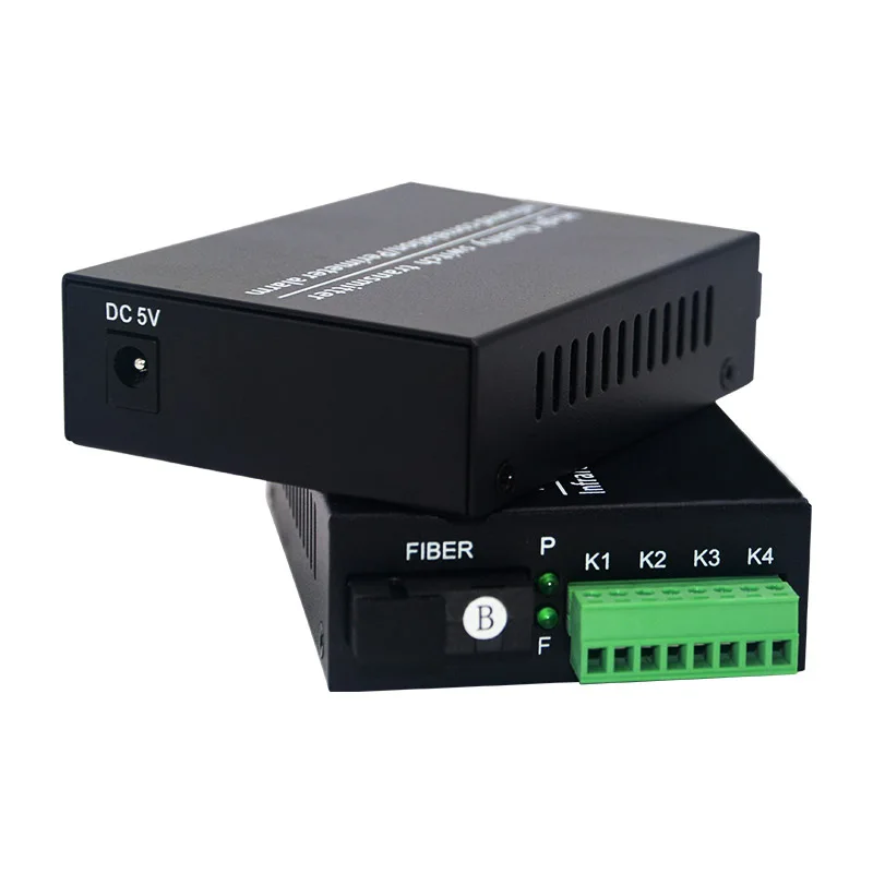 2 4 8 16 Channel Dry Contact Closure over Fiber Converter Dry contact signals to Fiber Optical Transceiver