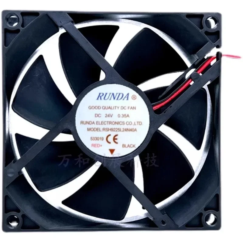 Новый вентилятор охлаждения для RUNDA RSH9225L24N41A/40A/38A 24В 0.32A 9225 бесшумный преобразователь частоты 2-проводной вентилятор 9 см 92x92x25 мм