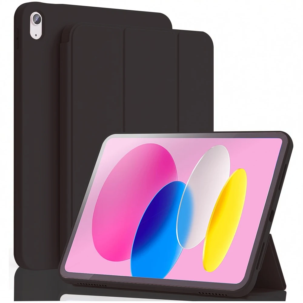 Premium Faux Leather Tri-Fold Tablet Case with Auto Sleep/Wake Functionality