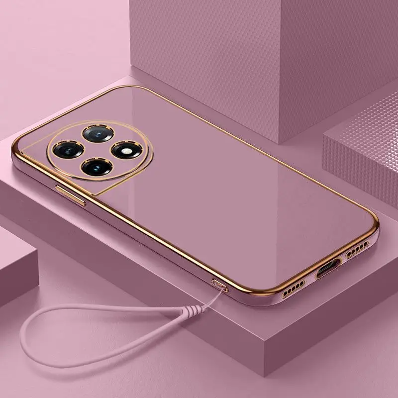 Luxury Shockproof Square Plating Case with Enhanced Protection