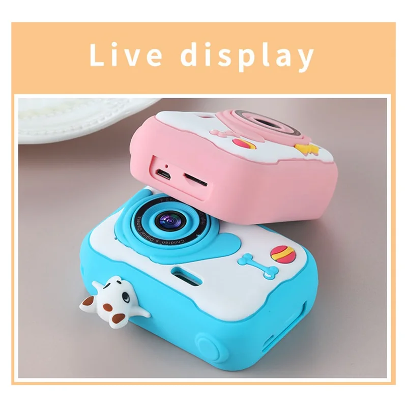 A8S HD Dual Lens 4000W Pixel 5472X4104PX Photo Resolution Without Memory Card Children's Camera,Brown Easy To Use