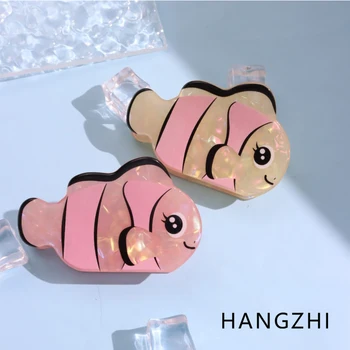 HANGZHI 크리에이티브 열대어 헤어 클립, 재미있는 바다 동물 상어 클립, 여름 해변 휴가 여행 헤어 액세서리