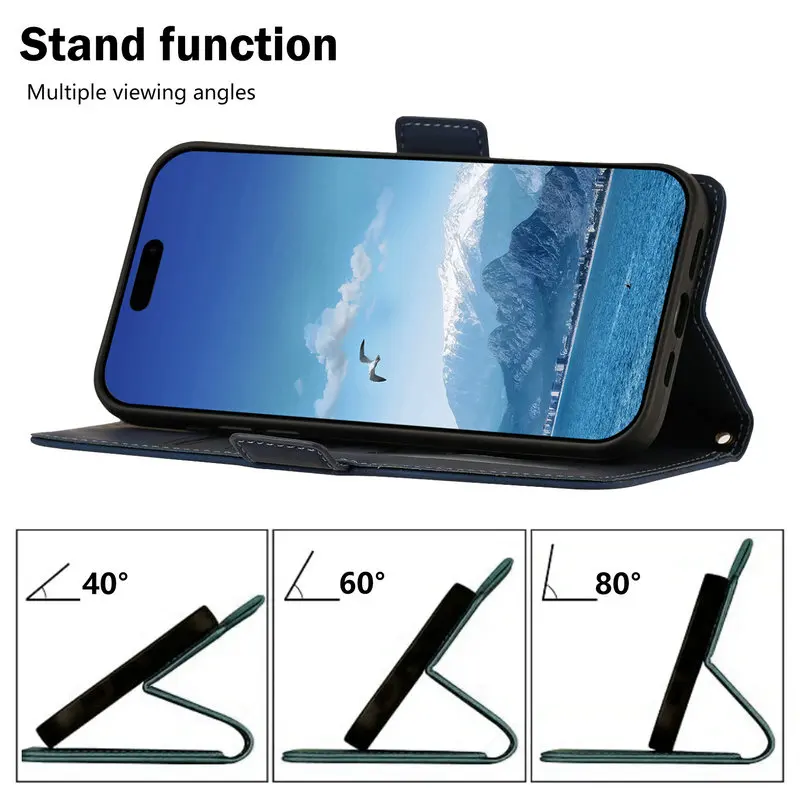 Leather Flip Case Wallet  with 360° Protection