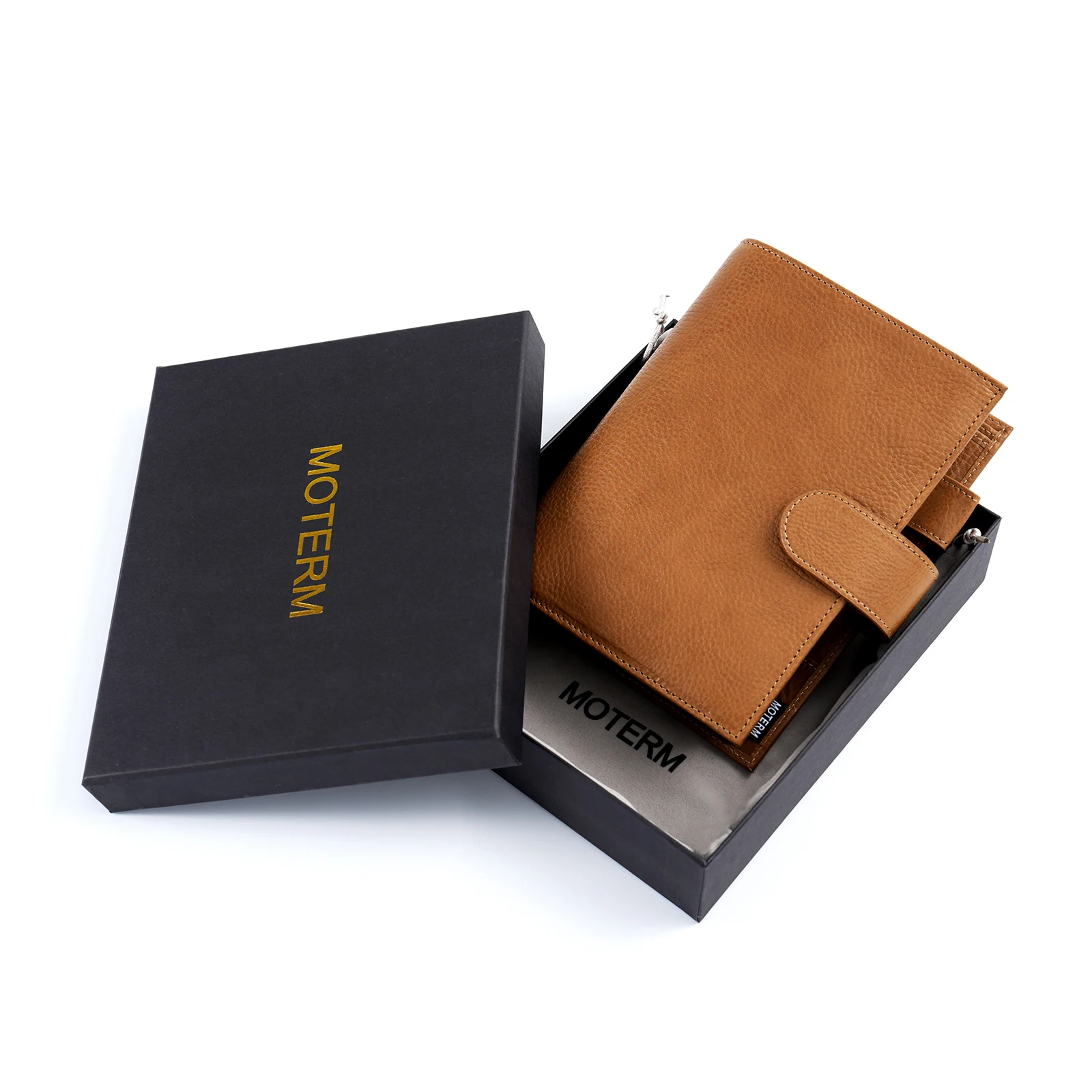 Moterm Full Grain Veg Tan Leather Personal Size Luxe 2.0 Rings Planner Notebook with 30MM Rings Agenda Organizer Diary Journal 6