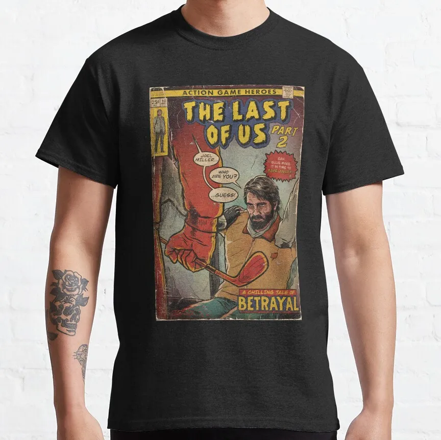 

The Last of Us 2 - Joel fan art comic cover T-Shirt Short t-shirt men workout shirt Aesthetic clothing
