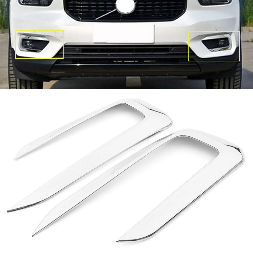 

Fog Light Decor Fog Lamp Frame Cover Set 2x Accessories Chrome For Volvo XC40 2018-2021 For Volvo XC40 2018-2021