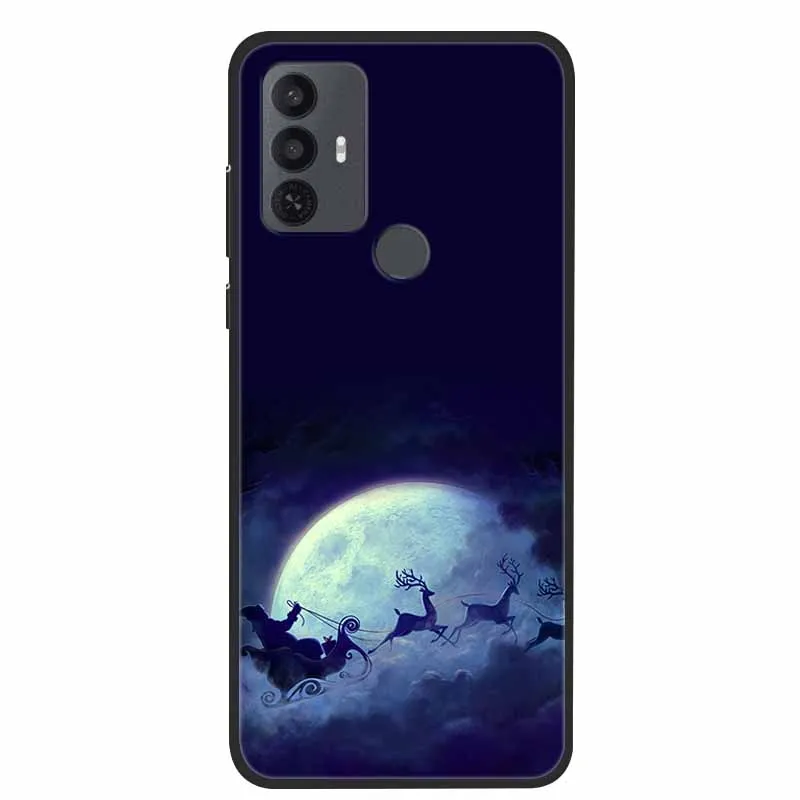 KJYF Custodia + Vetro Temperato Pellicola Protettiva per TCL 30 SE (6.52), Nero in Silicone Morbido TPU Cover, Anti Graffio Protettiva Case per TCL 30 SE - WMA16