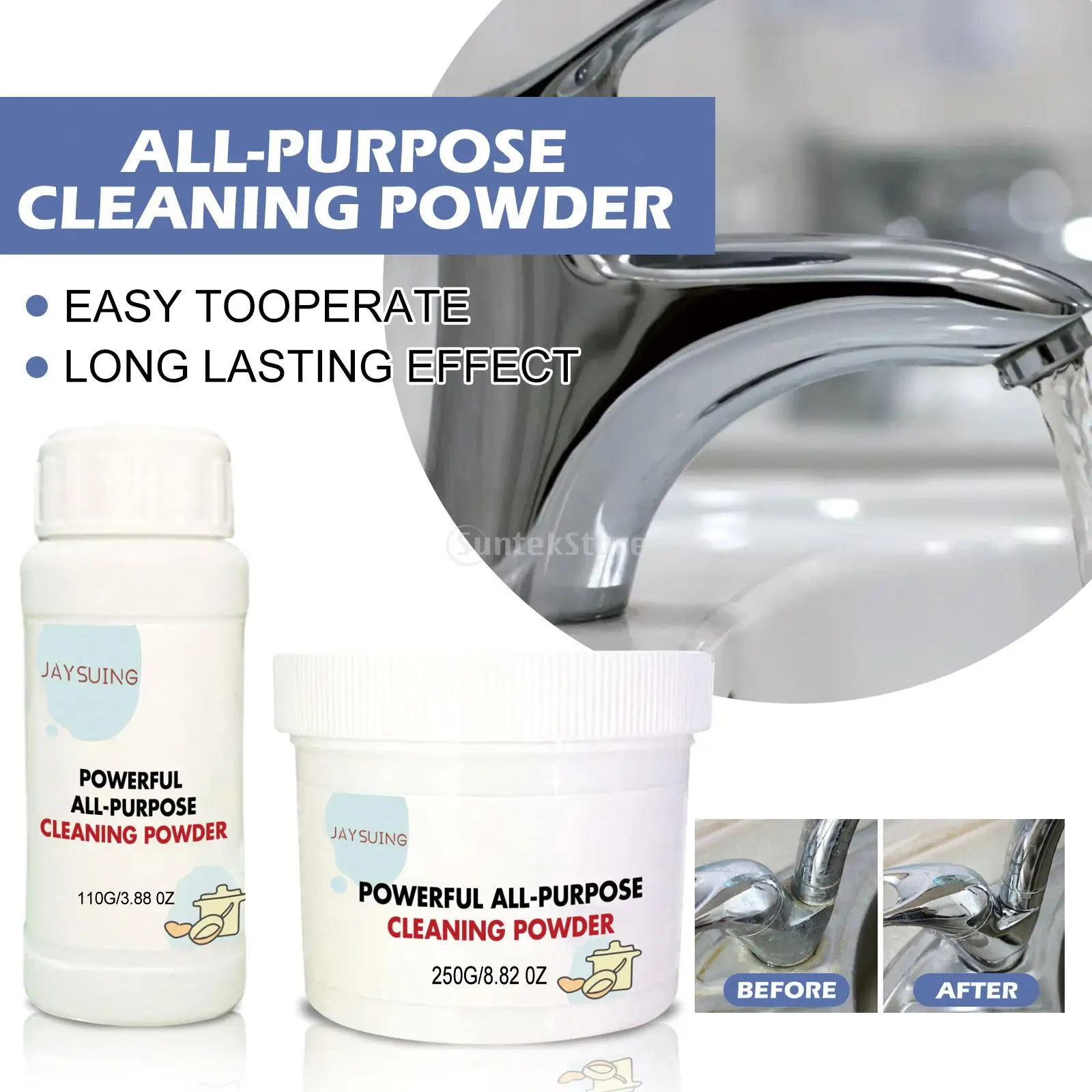 Kitchen Cleaning Powder All Purpose Powder Rust Removal Foam Rust Remover for Wheels Bathtub Floors Fiberglass Doors Porcelain