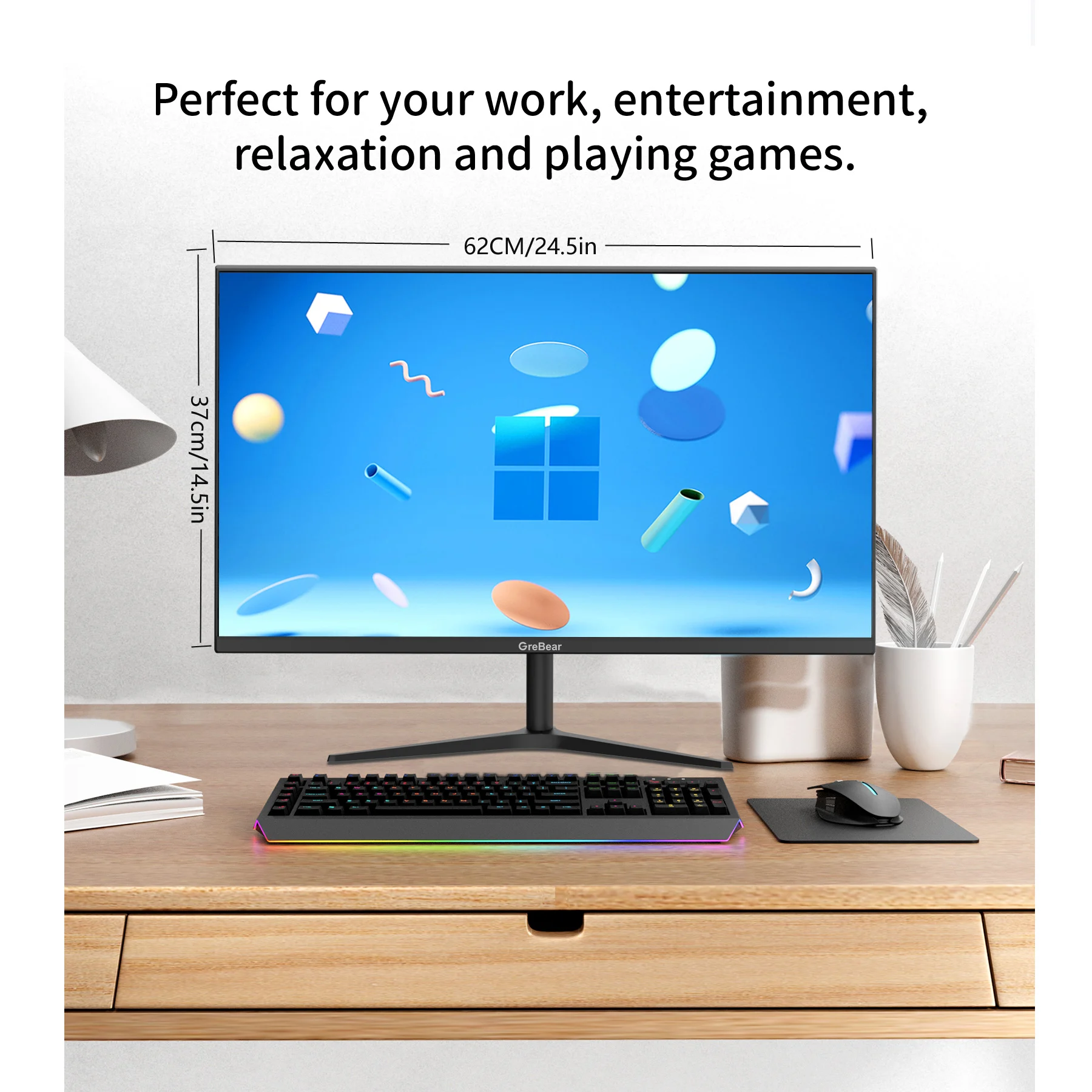GreBear 27 Inch FHD IPS Computer Monitor