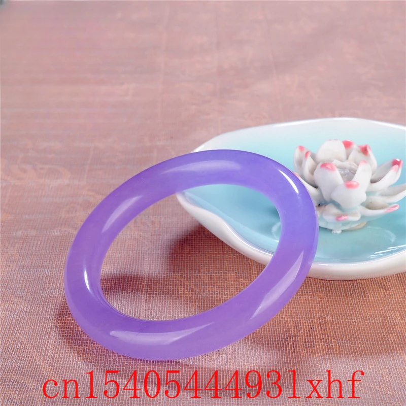 

Fashion Jewelry Natural Purple Round Jade Bangle Bracelet Jadeite Designer Fine Charm Amulet Gifts for Women Couple Luxury