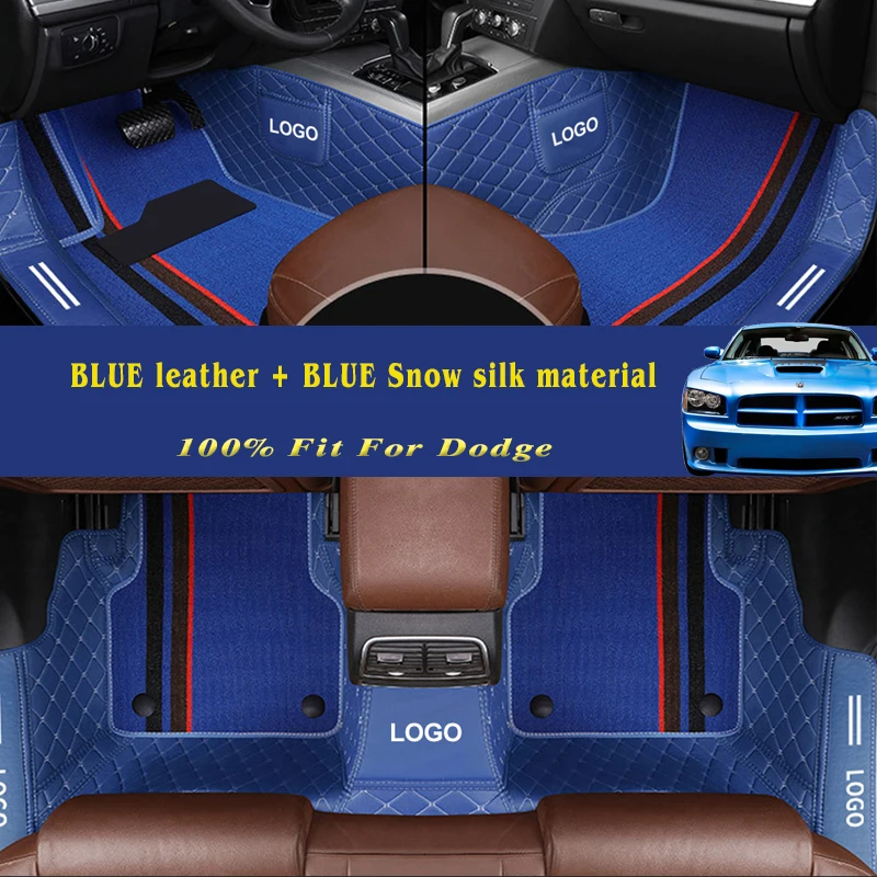 Double Layer Custom Leather Car Mats For Dodge Grand Durango Nitro