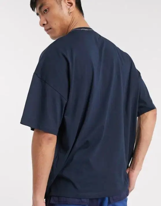 Design Oversized Navy Blue Men's T 