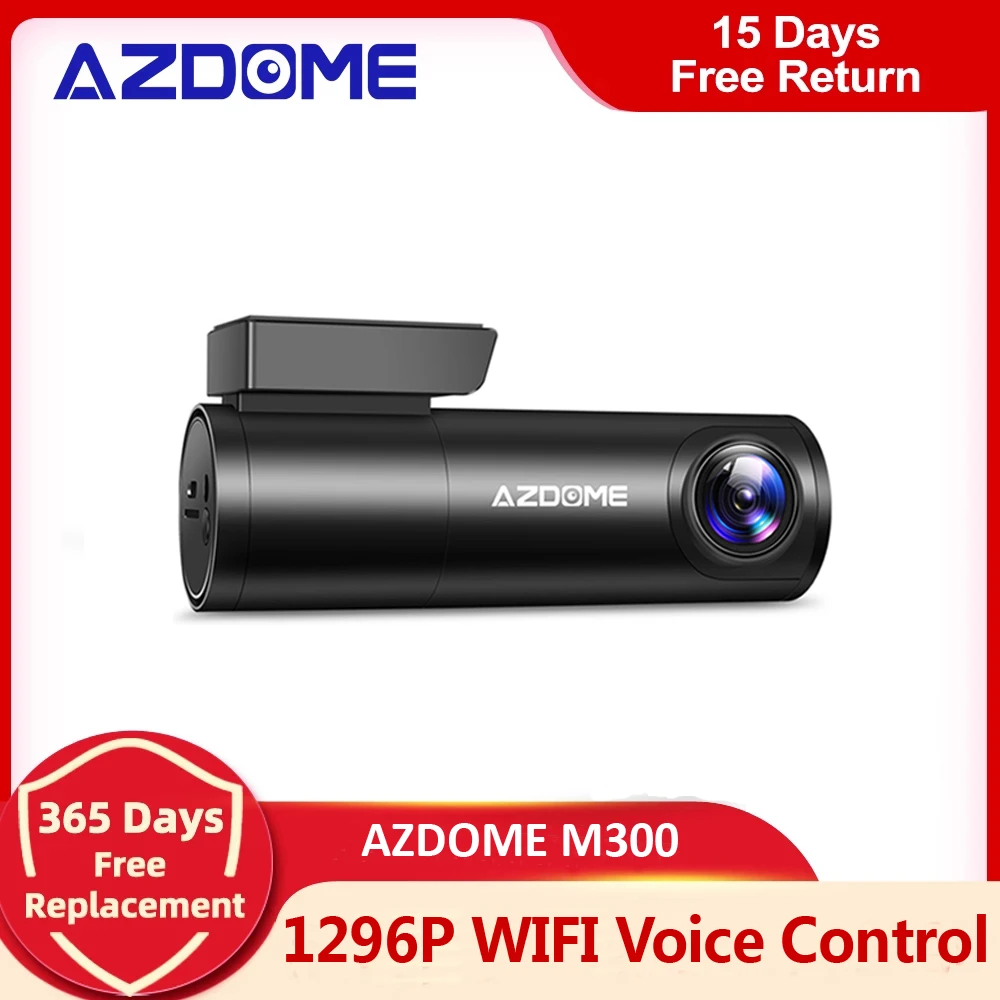 Azdome M300 1296p Dash Cam Wifi Gps English Voice Car Dvr Mini Dashcam Night Vision G-sensor 24h Monitor - Dvr/dash Camera - AliExpress