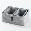 Desktop Storage Baskets Felt fabric Bedroom countertop Organize Basket Pen holder Sundries Cosmetics Storage,Basket of flowe 5