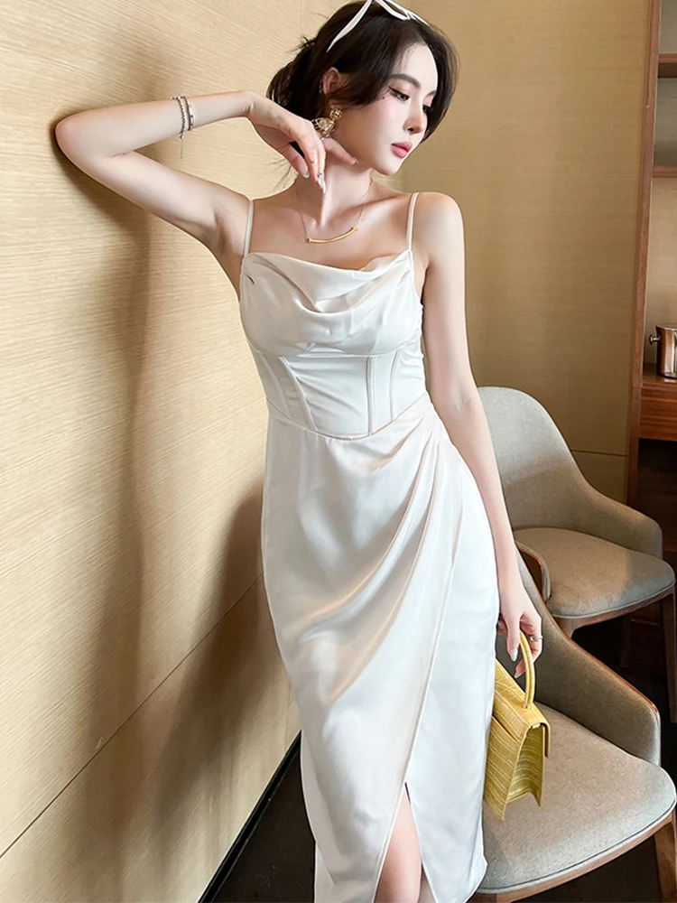 Simple Designs White Corset Formal Evening Dresses Sexy Backless