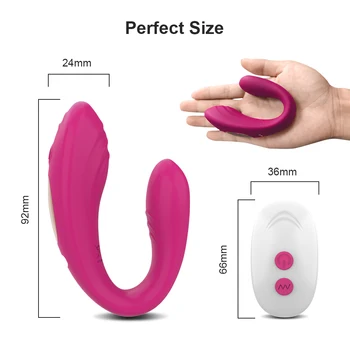 Erotic Wireless Remote Control Clitoris Vibrator U Shape Dildo G Spot Clitoris Stimulat Vibrator Sex Toy for Women Adult Couples 3
