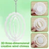 5Pcs Sublimation Wind Spinner Blanks 3inch/4inch Aluminum Hanging Wind Spinner with Hooks Double-Side Wind Powered Outdoor 4
