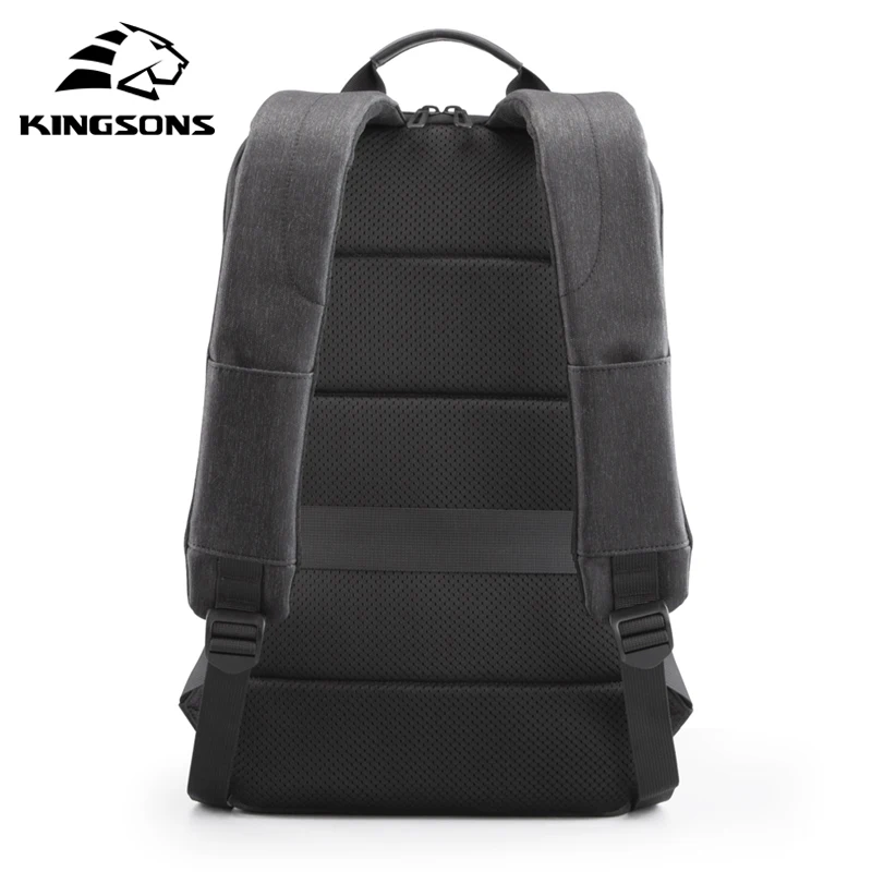 Kingsons-Sac à dos pour ordinateur portable, cartable ultra fin