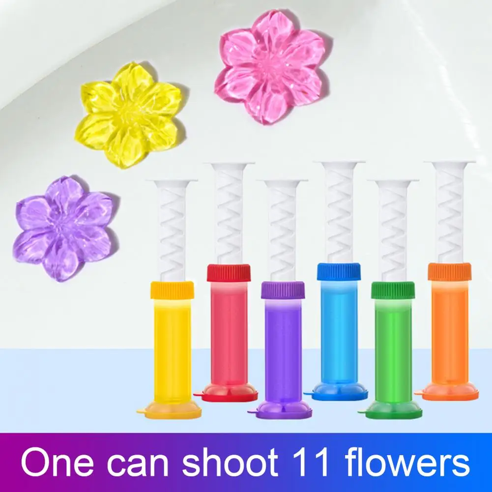 11 Count Toilet Gel Toilet Gel Stamps 48ml 11 Count 6 Scents Stain Odor Removal Flower Shape Air Freshener for Bathrooms Flower