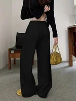 Women's Plus Size Black Printed Loose Casual Pants Autumn and Winter Fleece Loose Stylish and Versatile Streetwear Oversized - Image 2