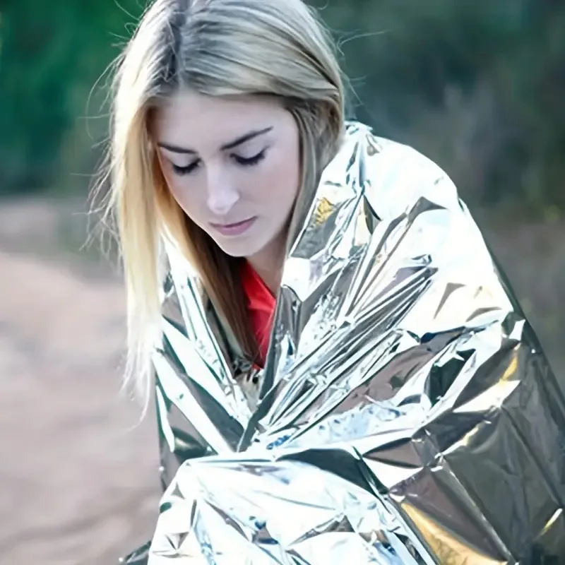 

2-4pcs Emergency Mylar Thermal Blanket Foil Space Blanket Designed for NASA Body Warmer Outdoor First Aid Camping Hiking Travel
