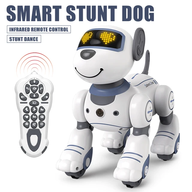 Funny RC Robot Electronic Dog Stunt Dog Voice Command Programmable Touch-sense Music Song Robot Dog for Children's Toys 1