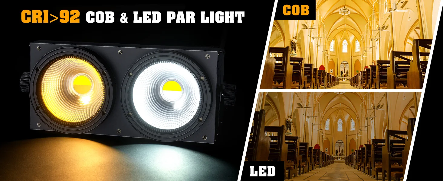 Description Picture 5 of item200W Double Color COB Par Light Fill Light Lighting Outdoor Stage Light Club Wedding Car Show Performance Face Light