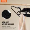 Hangers, 11lbs Load-Bearing, 50 Pack Black Velvet Hangers with 360 Degree Swivel Hook & 0.2 in Ultra-Thin Design, Non-Slip Spac 2