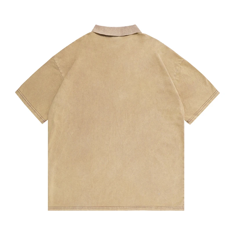 Vintage Washed Polo Shirt - Style 3