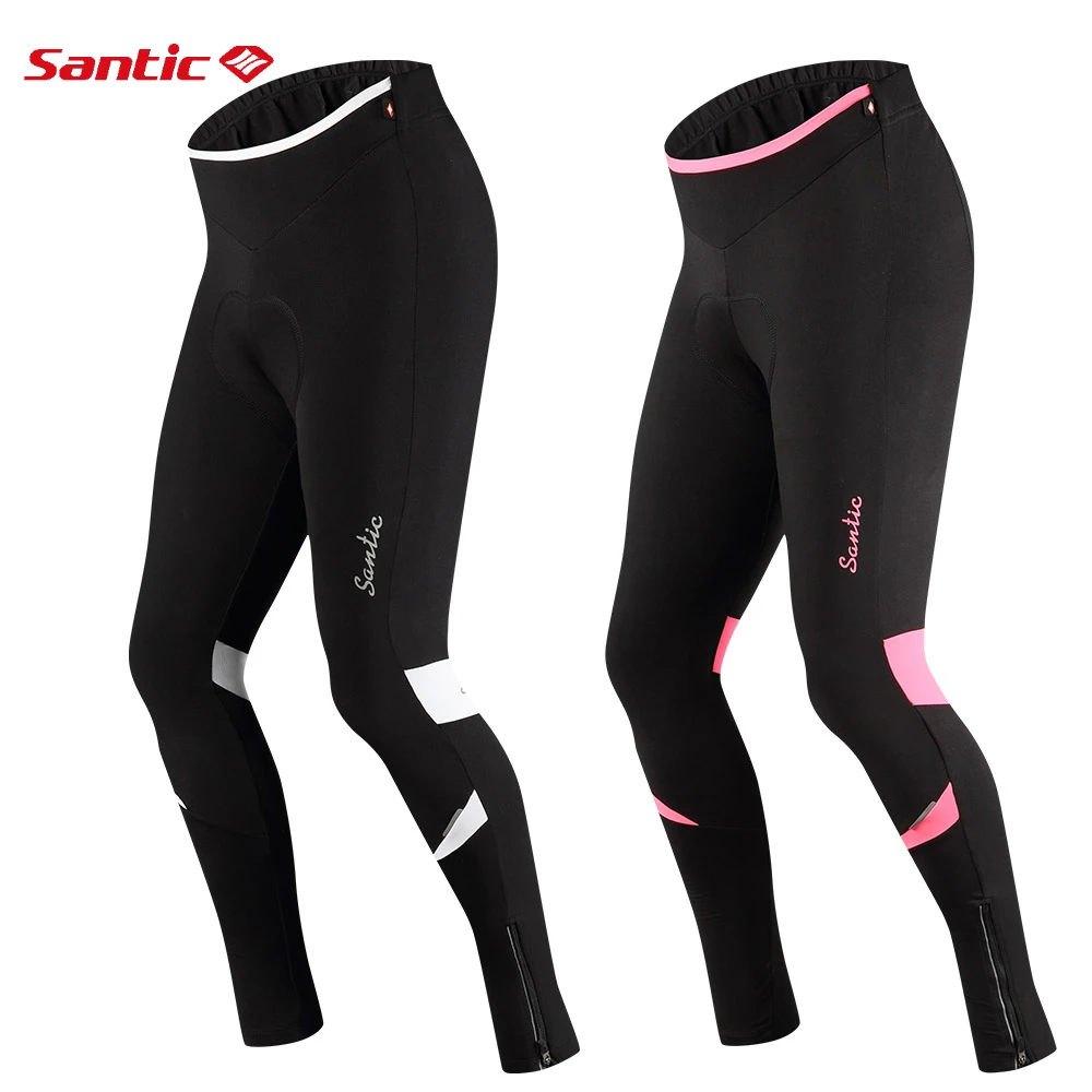 Santic Women Cycling Pants Winter Fleece Thermal 4d Cushion Padded Mtb