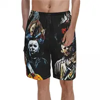 Hellraiser Board Shorts Horror Movie Characters Males Comfortable Beach Shorts Trenky Custom Plus Size Swimming Trunks 1