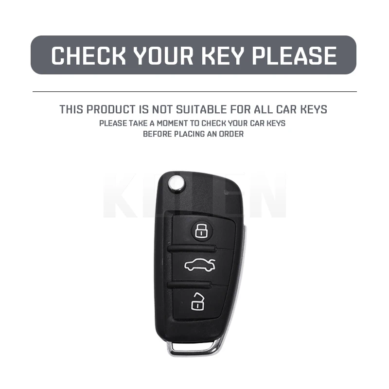 TPU Auto Flip Schlüssel Fall Abdeckung Shell Fob Für Audi A3 8L 8P A4 B6 B7 B8 A6 C5 C6 4F RS3 Q3 Q7 TT 8L 8V S3 Schutz Halter Keyless – Detail 1