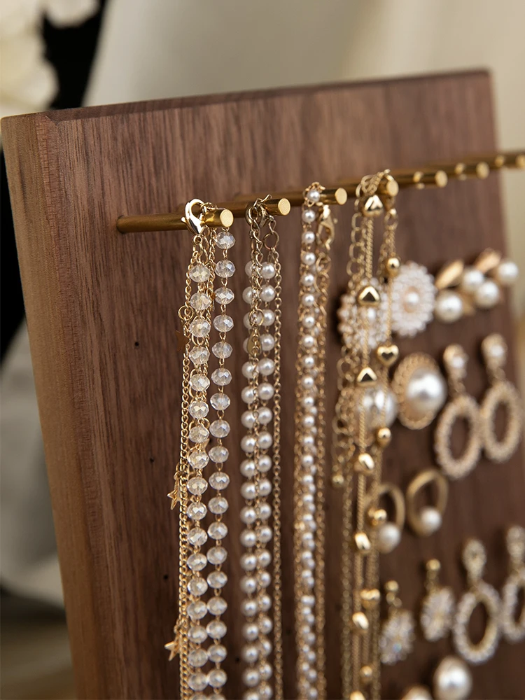Creative walnut high-grade simple jewelry necklace bracelet display shelf  shop jewelry display props bracelet shelf