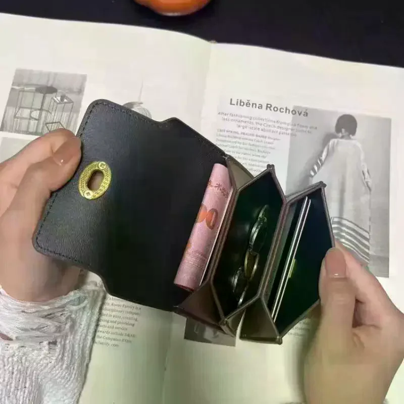 Fashion Short Hasp Wallets PU Leather Multi-card Pocket Purses For Women Portable Money Bag Small Coin Card Holders