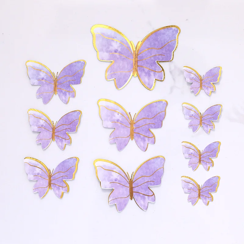 Elegant Butterfly Cake Toppers - Decorative Flags