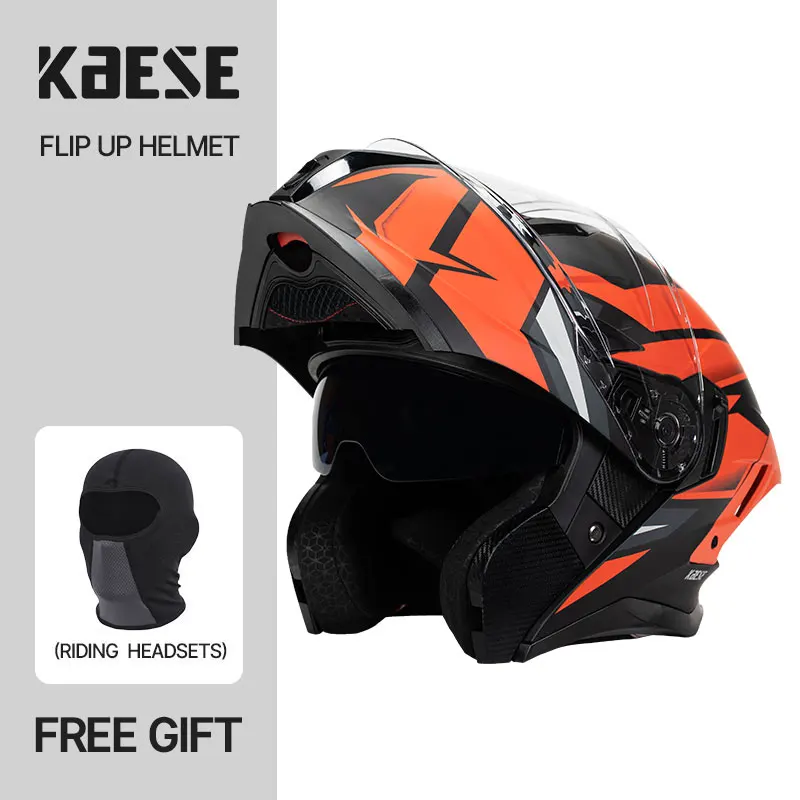 2024 Casco Moto Professionale Unisex Per Adulti Casco Ribaltabile Modulare Dual Lens Casco Capacete Casque Moto