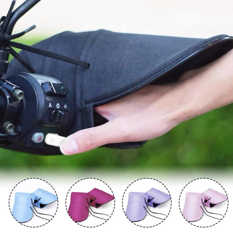Motorcycle Scooter Handlebar Glove Protect Four Season Breathable Waterproof Windproof Sunscreen Motorcycle Glove Modified Decor