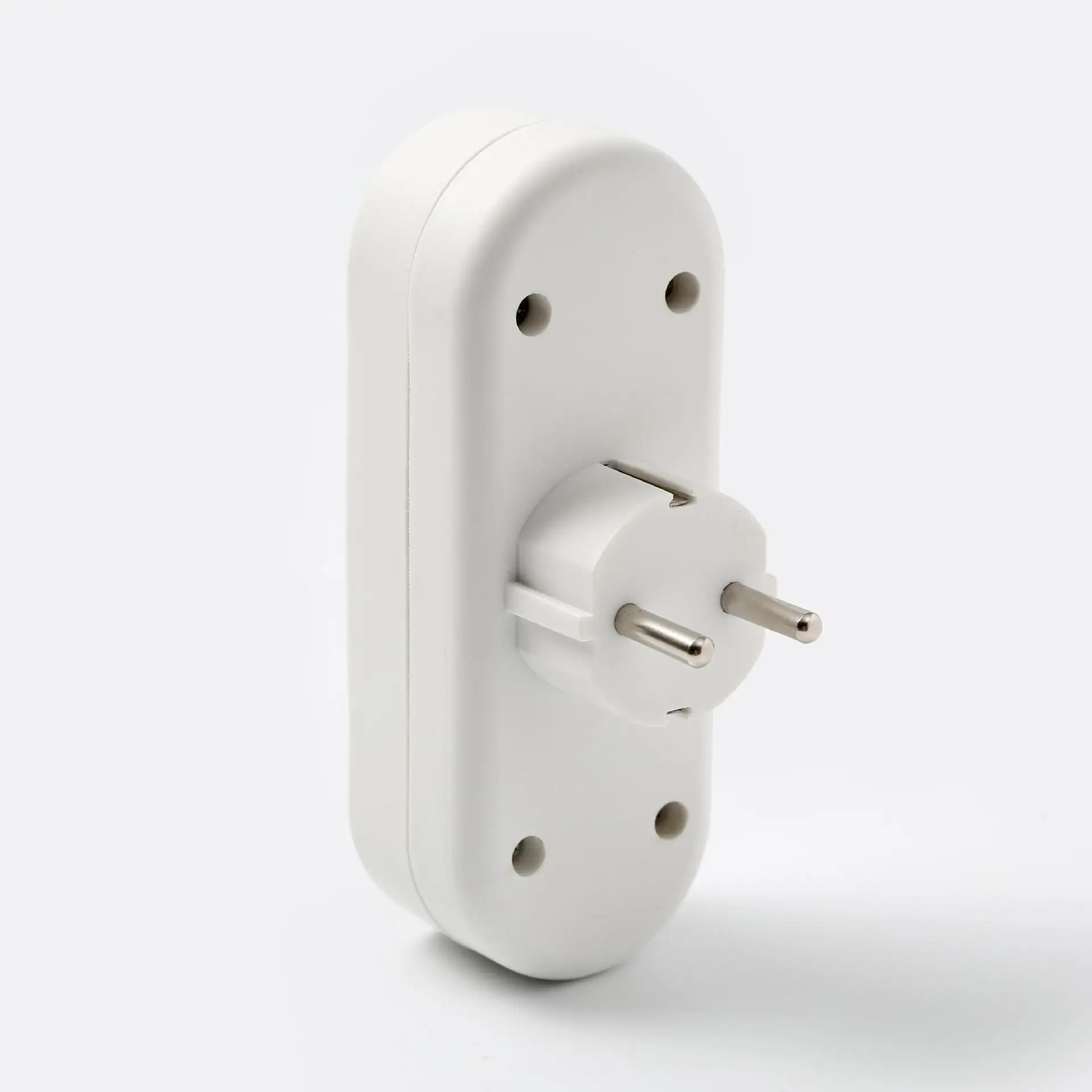 White Plastic USB Socket Converter for Germany France EU Standard