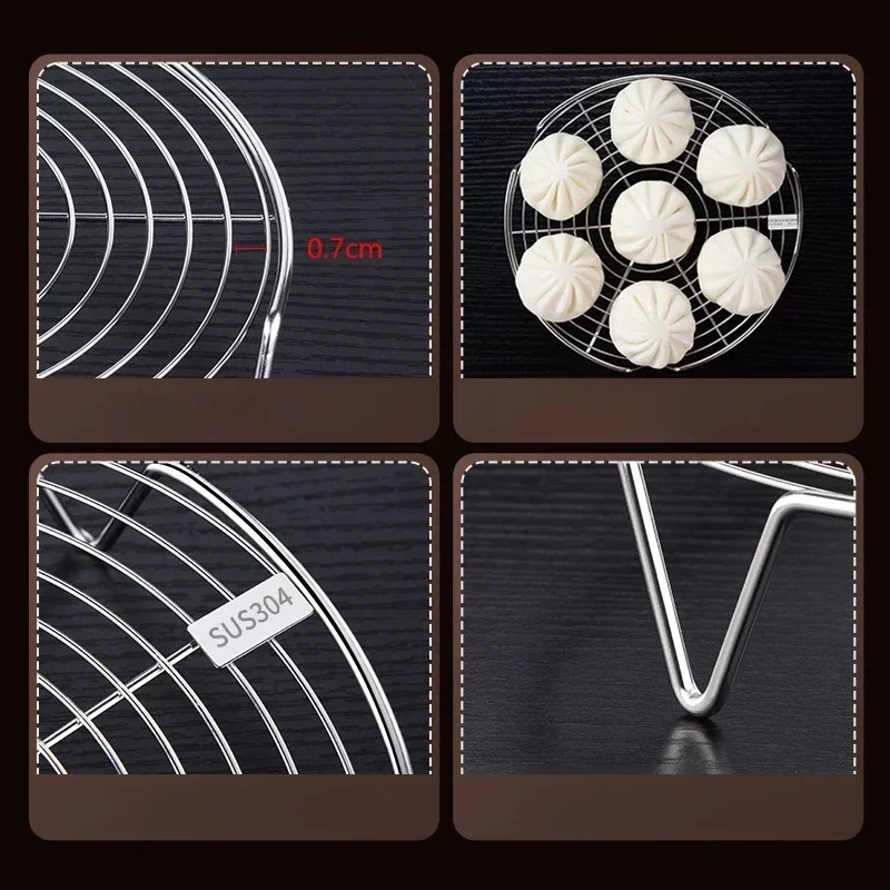 Stainless Steel Steamer Rack Steaming Tray Multifunction Stuffed Bun Eggs Grill Steam Stand Shelf Kitchen Cooking Accessories steamer rack steamer basket silicone steamer pad