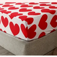 1PC Printed Fitted Sheet Mattress Cover Four Corners With Elastic Band Bed Sheet Bedroom Bedcover (Need Order Pillowcases) 3