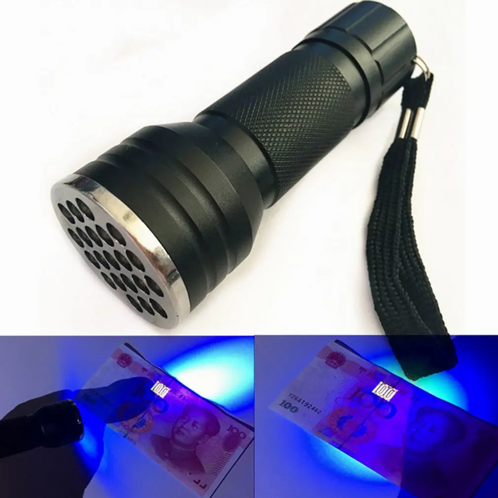 UV Flashlight 21LED 9LED UV Light 395 LED Torch Ultraviolet Black Light Lamp For Dog Urine Stain Checker Detection
