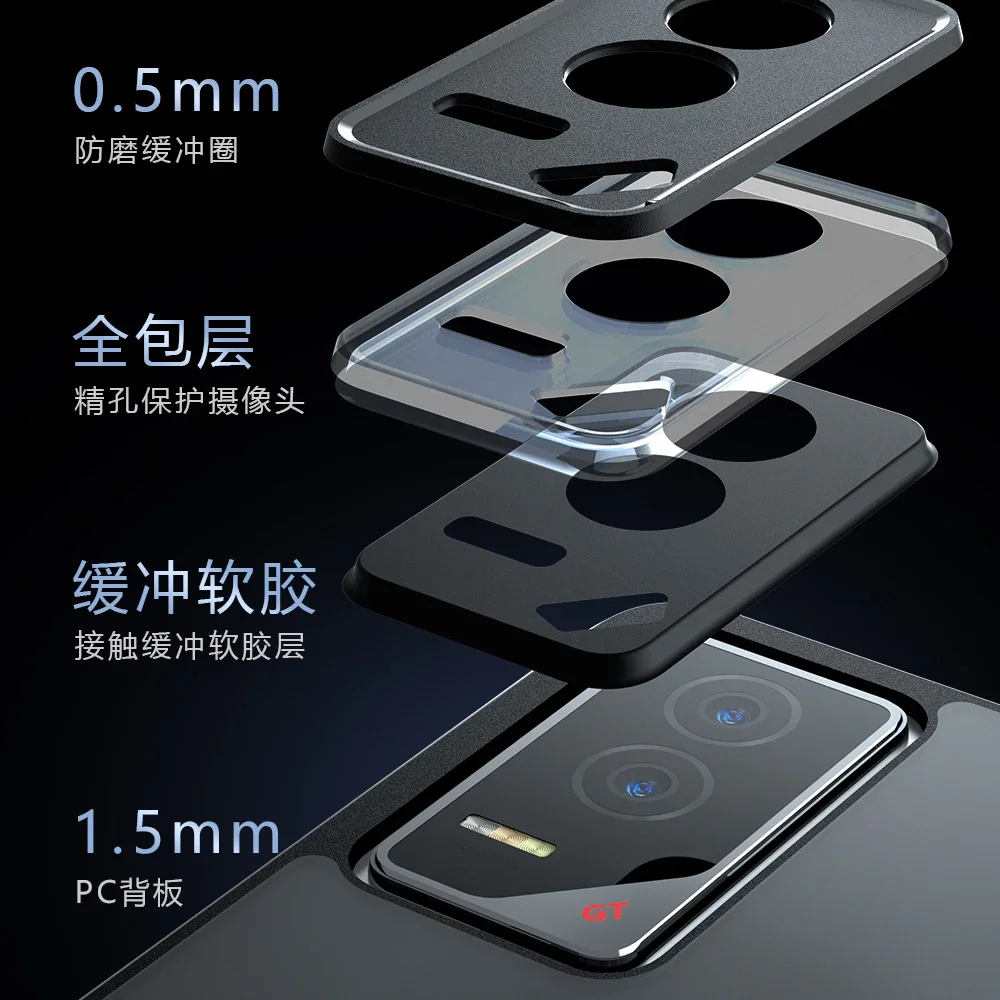 Shockproof Frosted Matte Anti-Fingerprint Transparent Case