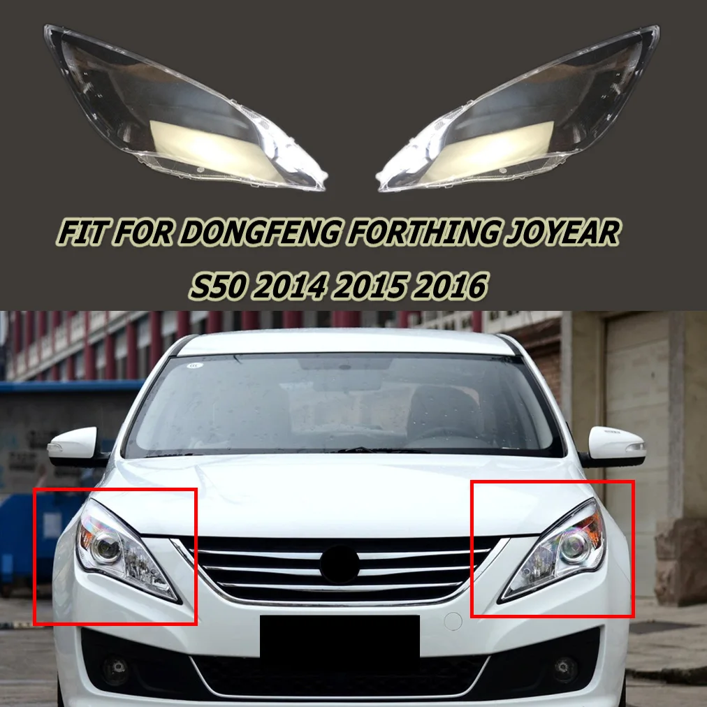 

Transparent Auto Shell Fit For Dongfeng Forthing Joyear S50 2014 2015 2016 Vehicle Part of Headlamp Cover Lampshade Lens