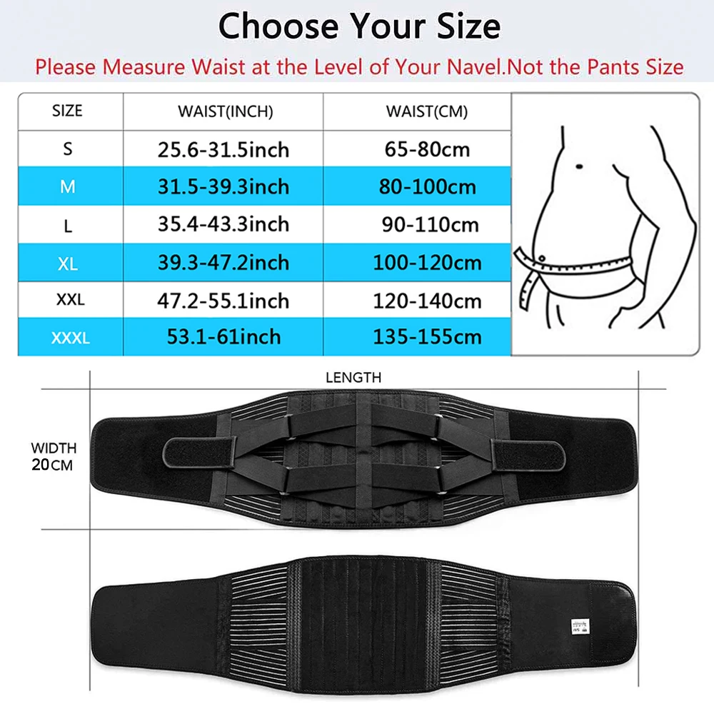 Double Pull Back Lumbar Support Waist Belt 6