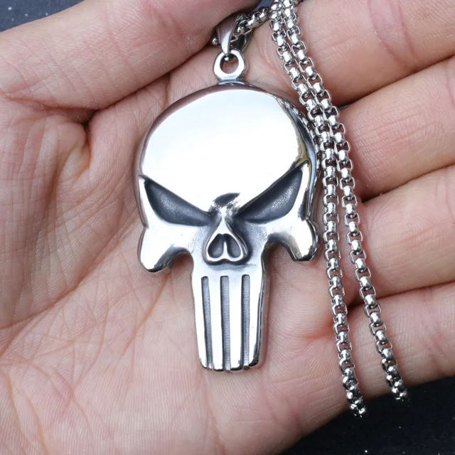 Collana Con Catena A Maglie Con Teschio Boneyards, Acciaio - Foto 4