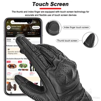 Gants de Moto en cuir perforé rétro d'été pour hommes et femmes, gants de motard de Motocross à doigt complet, équipement de Moto M-XXL 6