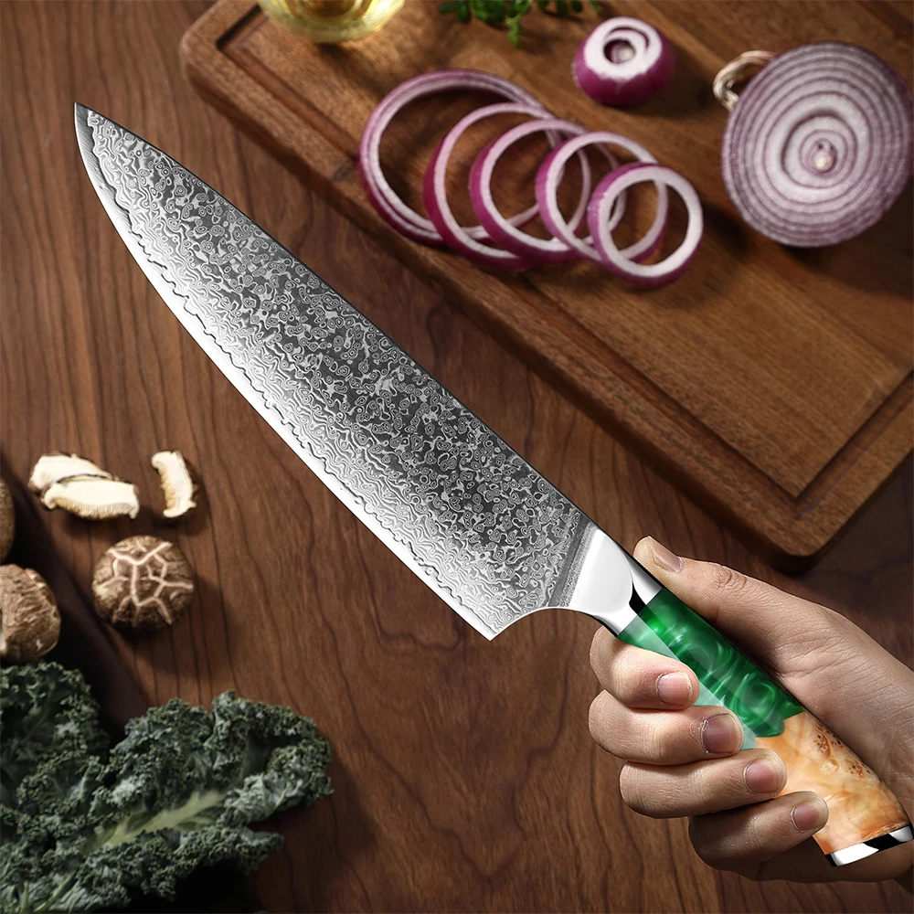 

XITUO Chef Knife 8 Inch Japanese Chefs Knife Razor Sharp Kitchen Knife 67 Layers VG-10 Super Damascus Steel Full Tang Handle