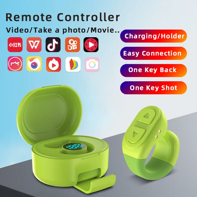 For  Scrolling Ring For TIK Tok Ring with Stand Kindle App Camera Remote Digital Charging Case for iOS Android Cell Phone 1